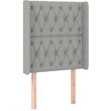 Maison Chic vzglavna omarica - nočna omarica - posteljna omarica z ušesi svetlo sivo 83x16x118/128 cm blago, (21710583) | Shoptok.si