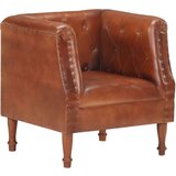 vidaXL fotelj rjav iz pravega usnja | Shoptok.si