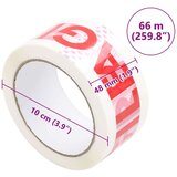  Traka za pakiranje 72 kom s natpisom FRAGILE bijela 48mm x 66 m | shoptok.hr