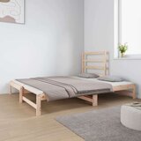  Izvlečna dnevna postelja 2x(90x190) cm trdna borovina, (20724256) | Shoptok.si