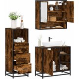 vidaXL 3-dijelni set kupaonskog namještaja boja hrasta drveni | shoptok.hr