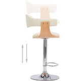  Barski stolci od savijenog drva i umjetne kože 2 kom krem | shoptok.hr