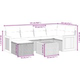  7-dijelni set vrtnih sofa od poliratana s jastucima crni | shoptok.hr