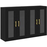 vidaXL Montirani kabinet Set 2 Črn hrast Inženirski les 139 x 34 x 90 cm, (22094308) | Shoptok.si