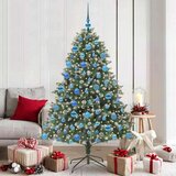vidaXL Umestno božično drevo med 300 LED Zelena 126 x 126 x 180 cm | Shoptok.si