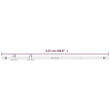 Mini komplet za drsna vrata omare iz jekla bel 122 cm, (5000215453) | Shoptok.si