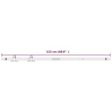 Mini set za klizna vrata ormarića ugljični čelik bijeli 122 cm | shoptok.hr