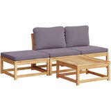 Maison Chic Seti vrtnega pohištva - Vrtna garnitura - Vrtni pohištvo set 4-delna z blazinami trden akacijev les, (21818426) | Shoptok.si