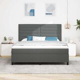 VidaXL Postelja z vzmetnicami in LED - Temno siva - 180 x 200 cm Tkanina, (5000128208) Slike