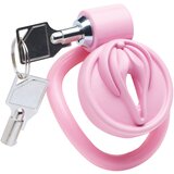 Master Series Pussification Vulva Chastity Cage Pink Cene