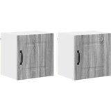 vidaXL Stenska kuhinjska omarica 2 pcs Siva Sonoma 40 x 31 x 40 cm | Shoptok.si