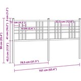 Metalno zamjensko uzglavlje bijelo 160 cm | Eponuda.com
