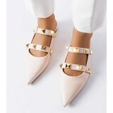 Gemre Beige Pointed-Toe Mules Ruckman | Shoptok.si