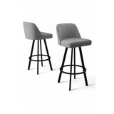 Hanah home Set barskih stolica (4 komada) Atex Grey Black | ePonuda.com