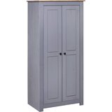 vidaXL garderobna omara siva 80x50x171,5 cm trdna borovina panama | Shoptok.si