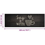  Kuhinjski tepih perivi s uzorkom šalice 60 x 180 cm baršunasti | shoptok.hr
