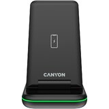 Canyon WS-304, Foldable 3in1 Wireless charger, with touch button for Running water light, Input 9V2A, 12V1.5AOutput 15W10W7.5W5W, Type c | ePonuda.com