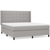 Box spring postelja z vzmetnico svetlo siva 160x200 cm žamet, (20846776) | Shoptok.si