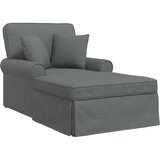  Ležaljka s suknjom s jastukom 3 pcs Tamno siva tkanina | shoptok.hr
