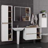 AKORD Vami Stenski Komplet Kopalniškega Pohištva, Bela/Hrast Sonoma, (5000332678) | Shoptok.si