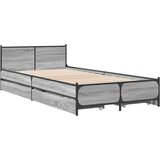  Okvir kreveta s ladicama siva boja hrasta 75 x 190 cm drveni | shoptok.hr
