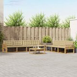  Set vanjskih sofa 8 kom. Bijela i bež | Shoptok.si