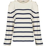 Tommy Hilfiger Majice z dolgimi rokavi LWK GOLD BUTTON BOAT-NK LS TEE Bela | Shoptok.si