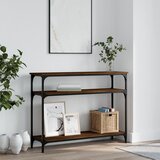vidaXL Konzolna mizica rjav hrast 100x29x75 cm inženirski les Cene