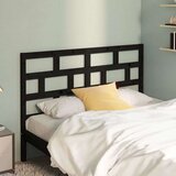  Uzglavlje za krevet crno 126 x 4 x 100 cm od masivne borovine | shoptok.hr