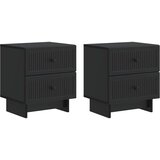  Noćni ormar 2 pcs Crna 43 x 34,5 x 47,5 cm Konstruirano drvo | shoptok.hr