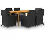  7-dijelni vrtni blagovaonski set crni | shoptok.hr