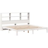 vidaXL Krevet s regalom z knjige bez madraca bijeli 180x200cm borovina | shoptok.hr