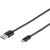 USB kabel USB 2.0 USB-A vtič\, USB-mikro-B vtič 1.00 m črna 35815, (20417033)