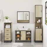  3-dijelni set kupaonskog namještaja boja hrasta sonome drveni | shoptok.hr