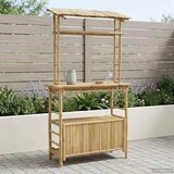 Vanjski bar stol s pohranom Prirodna 110 x 50 x 210 cm Bambus Cijene