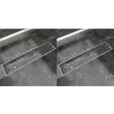 vidaXL Linearni odvod za tu&scaron; 2 kom 530 x 140 mm od nehrđajućeg čelika cijene
