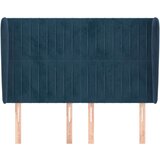  Uzglavlje s ušima tamnoplavi 147x23x118/128 cm baršunasti | shoptok.hr