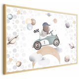  Plakat - Bear in a Race Car 30x21 Zlatni okvir | shoptok.hr
