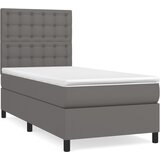  s oprugama i madracem sivi 80 x 200 cm od umjetne kože | shoptok.hr