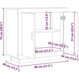 vidaXL Komoda boja staro drvo 80x40x75 cm od konstruiranog drva | shoptok.hr