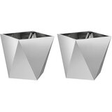  Sadilica 2 pcs Srebrno 40 x 40 x 40 cm Cinkani čelik | shoptok.hr