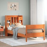 vidaXL Krevet s regalom za knjige bez madraca 90 x 200 cm od borovine Cijene