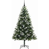  Umjetna jelka s pantenom i pahuljicama Zelena i bijela 210 cm | shoptok.hr