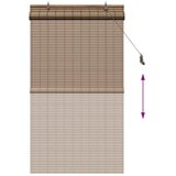 vidaXL Zavese in rolete z zavesami Rjava 80 x 160 cm Bambus | Shoptok.si