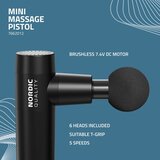 Nordic Nordijska kakovost - Mini masažer - pi&amp;scaron;tolj s 6 različnimi nastavki - ČRNA Slike