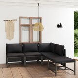Maison Chic Seti vrtnega pohištva - Vrtna garnitura z blazinami 5-delna poli ratan siva, (21797037) | Shoptok.si