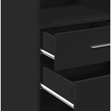  Visoka komoda crna 30 x 42,5 x 124 cm od konstruiranog drva | shoptok.hr