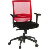 MID.YOU Vrtljiv Stol Porto Base, Črna, Rdeča | Shoptok.si