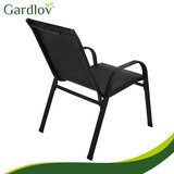 Gardlov set vrtnih stolica – 4 crne stolice za vrt, terasu i balkon, nosivost 150 kg | Shoptok.si