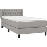  Box spring postelja z vzmetnico svetlo siva 90x200 cm blago, (20724757) | Shoptok.si